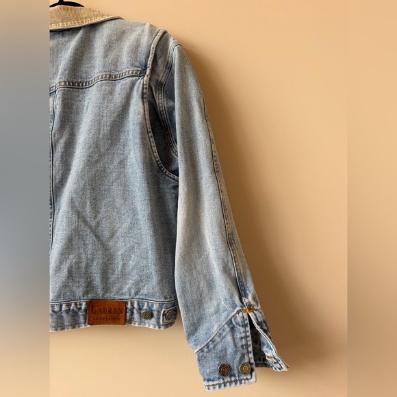 Ralph Lauren Blue Denim jacket with Beige corduroy collar - Picture 6 of 7